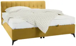 Boxbett in Gelb ca. 160x200cm