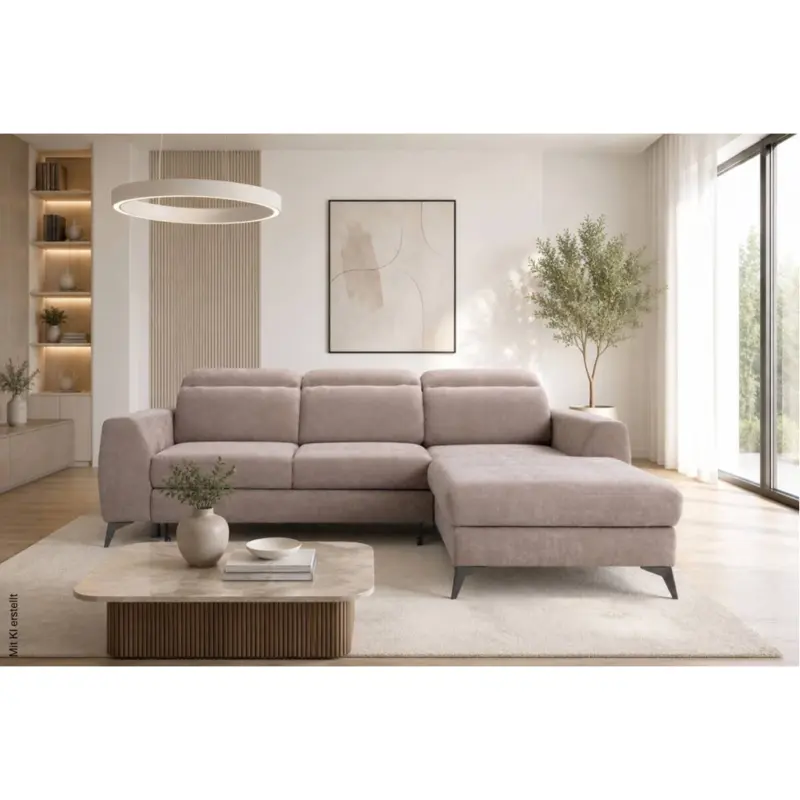 Ecksofa mit Bettfunktion und Bettkasten