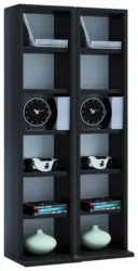 CD-Regal Milano in Schwarz, B: 42 cm