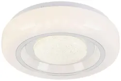 LED-Deckenleuchte Ali Wei&szlig;/Chromfarben max. 12 Watt Deckenlampe