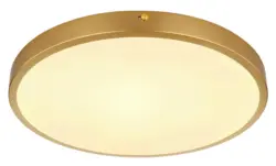 LED-Deckenleuchte Tibey Opal/Messingfarben max. 22Watt Deckenlampe