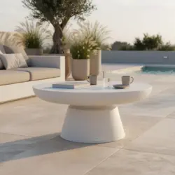 Loungetisch Kylix Faserbeton Wei&szlig;