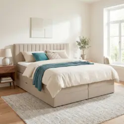 Boxspringbett Simon in Beige ca. 180x200cm