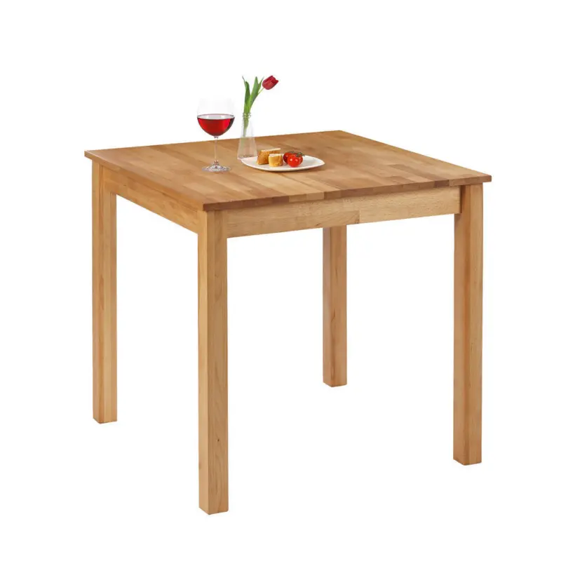 Esstisch 80/80/75 cm Echtholz Holz quadratisch Buchefarben