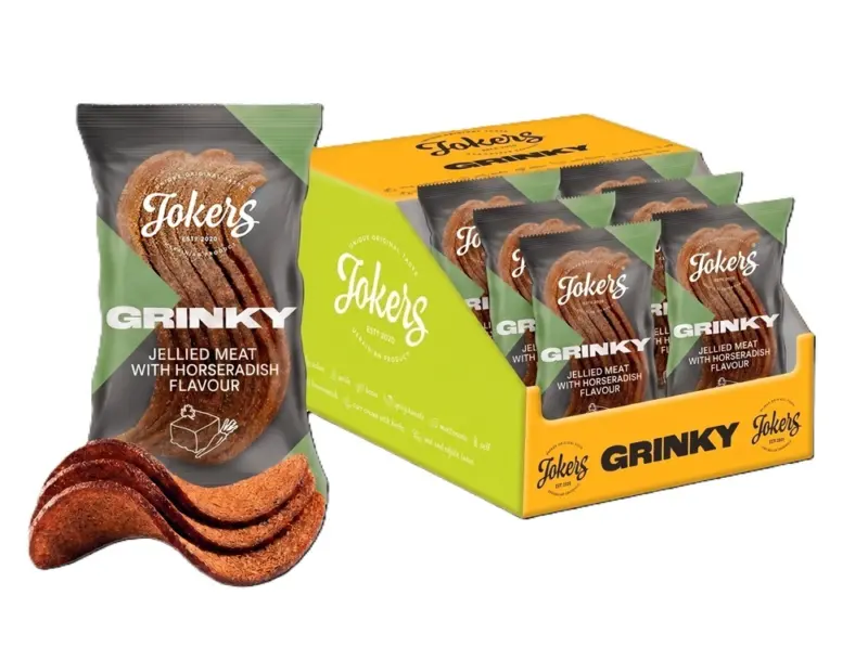 GRINKY Snack aus Roggenmischbrot mit S&uuml;lze- und Meerrettichgeschmack
