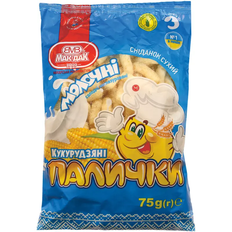 S&uuml;&szlig;e Maisst&auml;bchen mit Milch-Vanillegeschmack