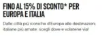 EasyJet Fino 15% di sconto - al 21.10.2026
