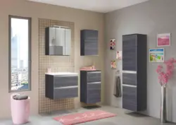 Badezimmer Arezzo Silber/Eichefarbe
