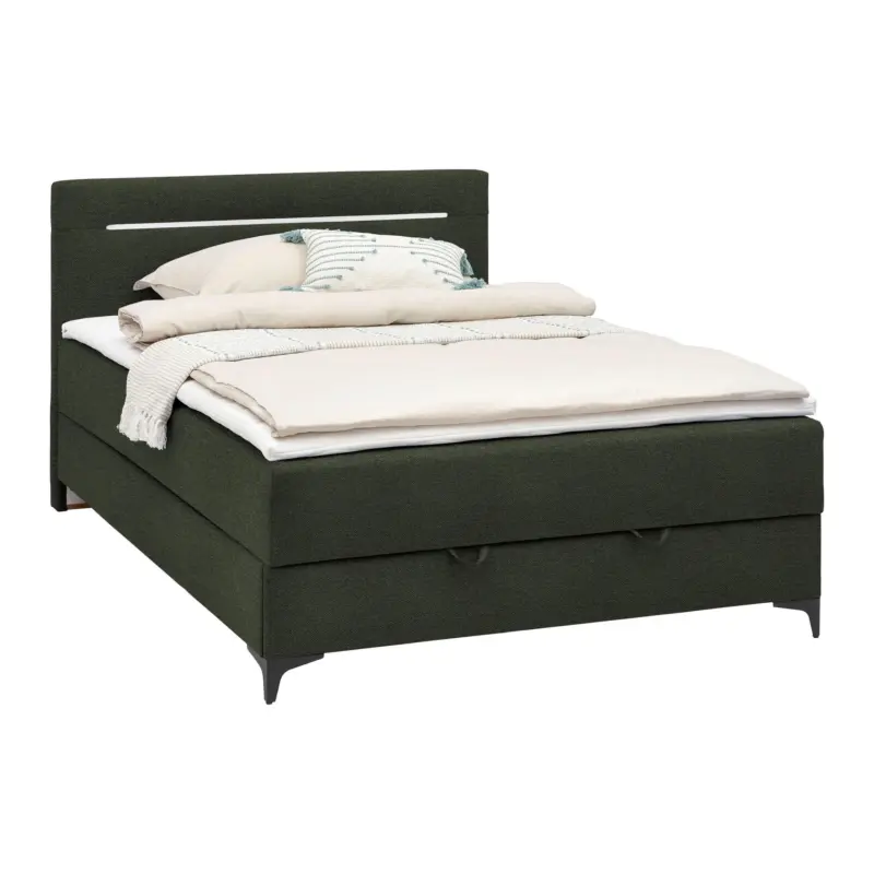 Boxbett Jerry in Olivgr&uuml;n ca. 120x200cm