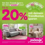 m&ouml;max W&uuml;rselen - Ihr Trendm&ouml;belhaus bei Aachen bis zu 20 mit deinem Trendbonus sparen - bis 25.10.2026