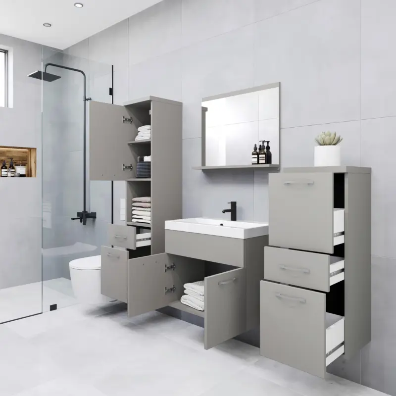 BADEZIMMER ca. 140 cm Hellgrau