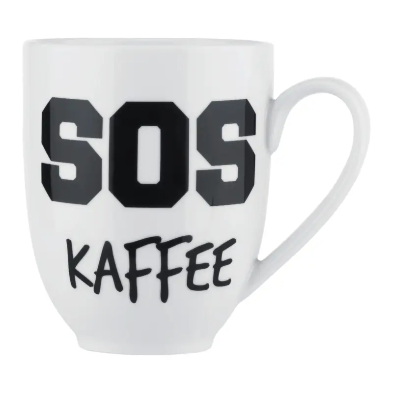 Kaffeebecher Graffiti Schwarz/Wei&szlig; ca. 350ml