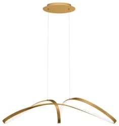 Pendelleuchte Curve Goldfarben max. 42 Watt