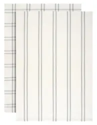 Geschirrtuch-Set Anthrazit/Wei&szlig;, 2-teilig