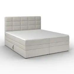 Boxspringbett Aria Grau ca. 180x200 cm mit Topper