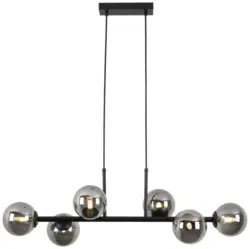 H&auml;ngeleuchte Lisib in Schwarz/Chrom max. 10 Watt