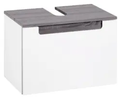 Waschbeckenunterschrank in Weiss/Eichefarbe 'Siena'