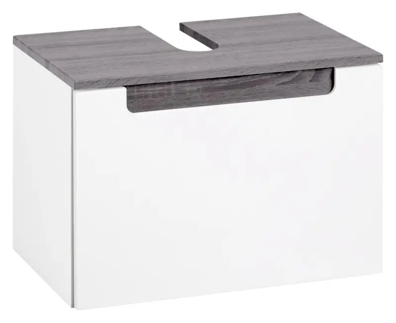 Waschbeckenunterschrank in Weiss/Eichefarbe 'Siena'
