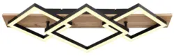 LED-Deckenleuchte Beatrix Schwarz/Dunkelbraun max.24Watt Deckenlampe