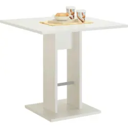 Esstisch 75/75/74 cm Nachbildung Holzwerkstoff quadratisch Wei&szlig;