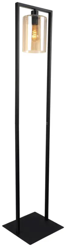 Stehleuchte Ambi Schwarz/Bernsteinfarb. 25 W