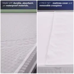 Matratzenschoner wasserdicht 80x200 cm mit 3 Abnehmbaren Schutzauflagen