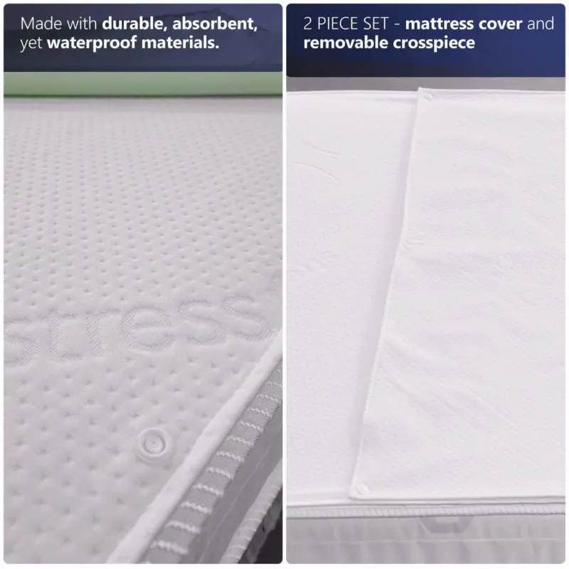 Matratzenschoner wasserdicht 80x200 cm mit 3 Abnehmbaren Schutzauflagen