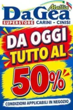 DA.GEA Superstore Da oggi tutto al 50% - al 25.10.2026