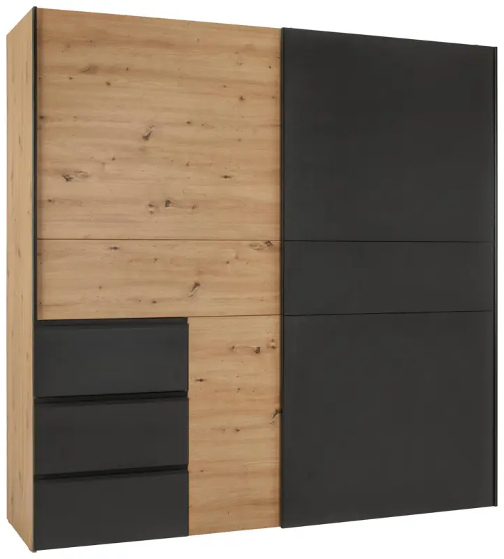 Schwebet&uuml;renschrank Racer Schwarz ca. 200,1x200,5x61,2cm