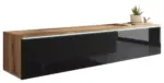 m&ouml;max Dornbirn - Ihr Trendm&ouml;belhaus in Dornbirn TV-Lowboard mit LED ca. 140x30 cm Eiche/Schwarz
