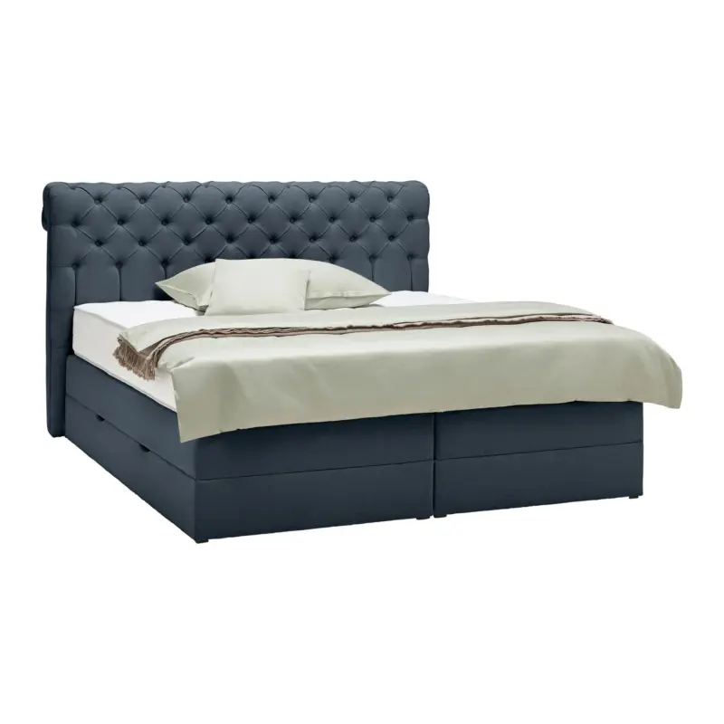 Boxspringbett Belano Dunkelblau 200x200cm