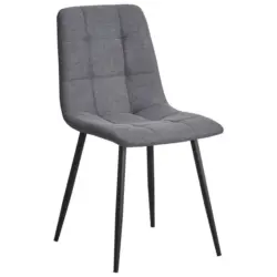 Stuhl Webstoff Grau, Schwarz