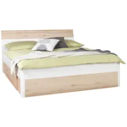 Bett in Wei&szlig;, Buchefarben