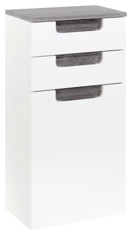 Unterschrank Siena Wei&szlig;/Eichefarbe