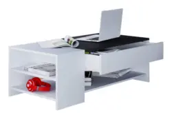 Couchtisch Tindus ca. 100x50x35 cm Schwarz/Wei&szlig;
