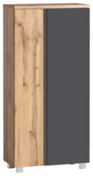 Midischrank Varese ca. 65x130 cm Grau/Eiche