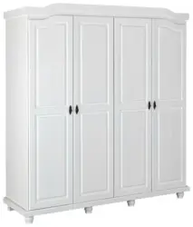 Dreht&uuml;renschrank Isny ca. 182x198x60 cm Wei&szlig;