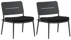 Loungesessel-2er Set Lina Schwarz