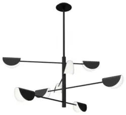 Kronleuchter Mollis Schwarz max. 28 Watt