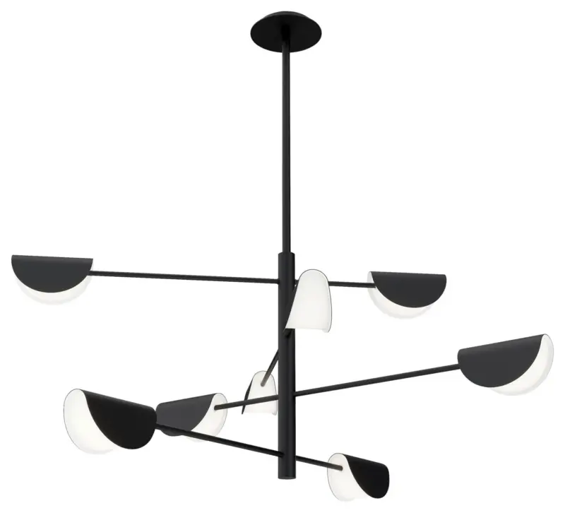 Kronleuchter Mollis Schwarz max. 28 Watt