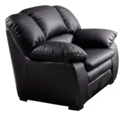 Sessel Casino I Schwarz Lederlook