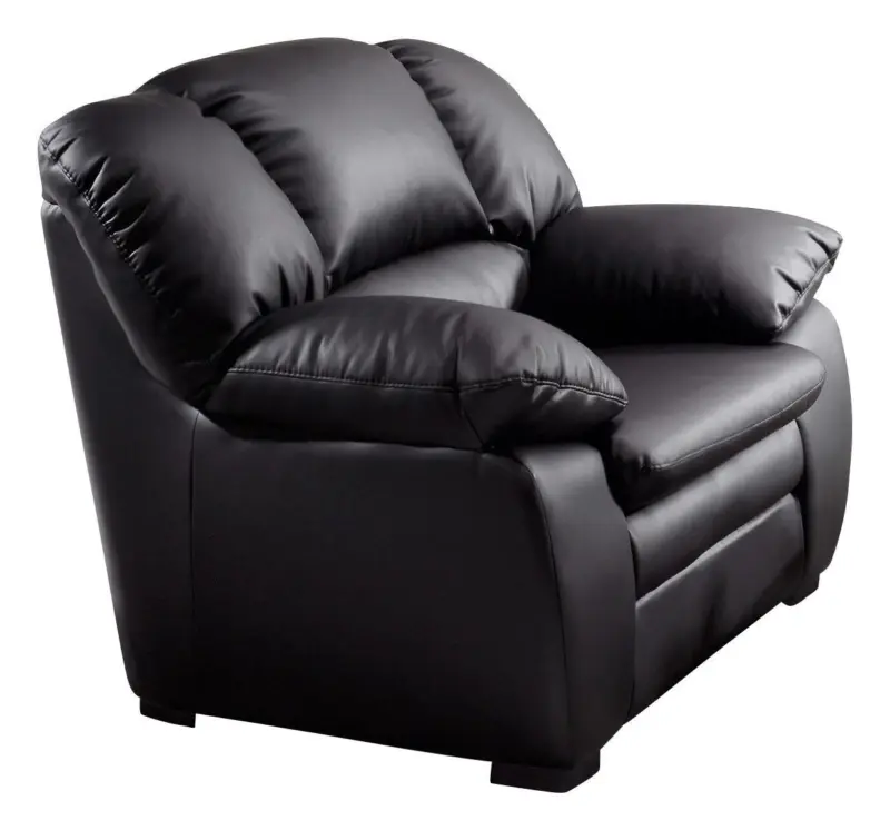 Sessel Casino I Schwarz Lederlook