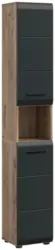 Hochschrank Ice Schwarz/Eiche dunkel