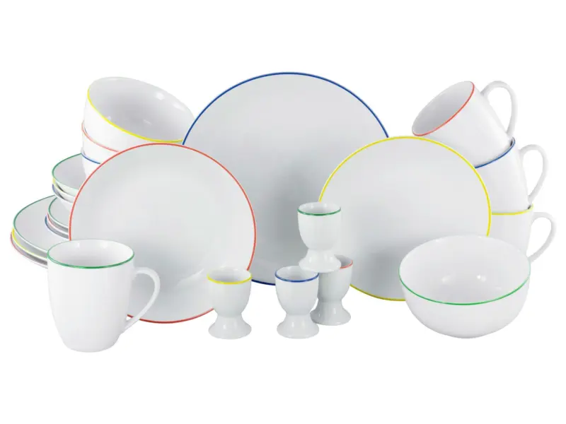 Kombiservice Luna Color Wei&szlig;/Multicolor, 24-teilig