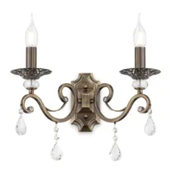 Wandleuchte Grace Messingfarben max. 60 Watt Wandlampe