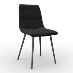 Stuhl Ria Schwarz Mikrofaser Gepolstert