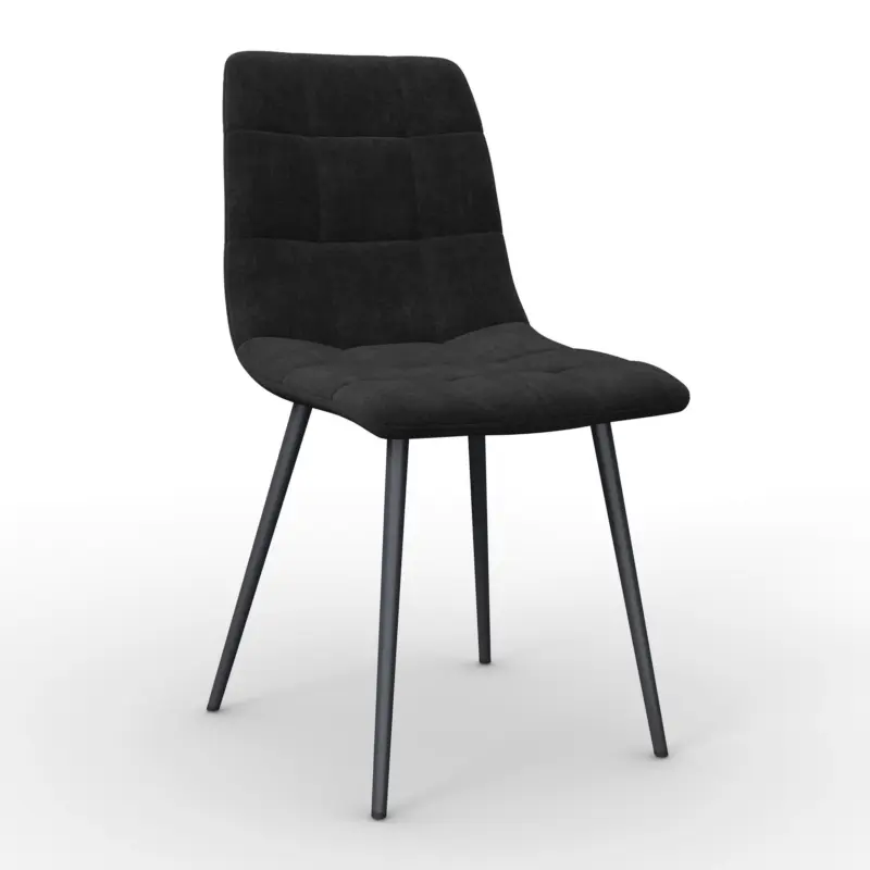 Stuhl Ria Schwarz Mikrofaser Gepolstert