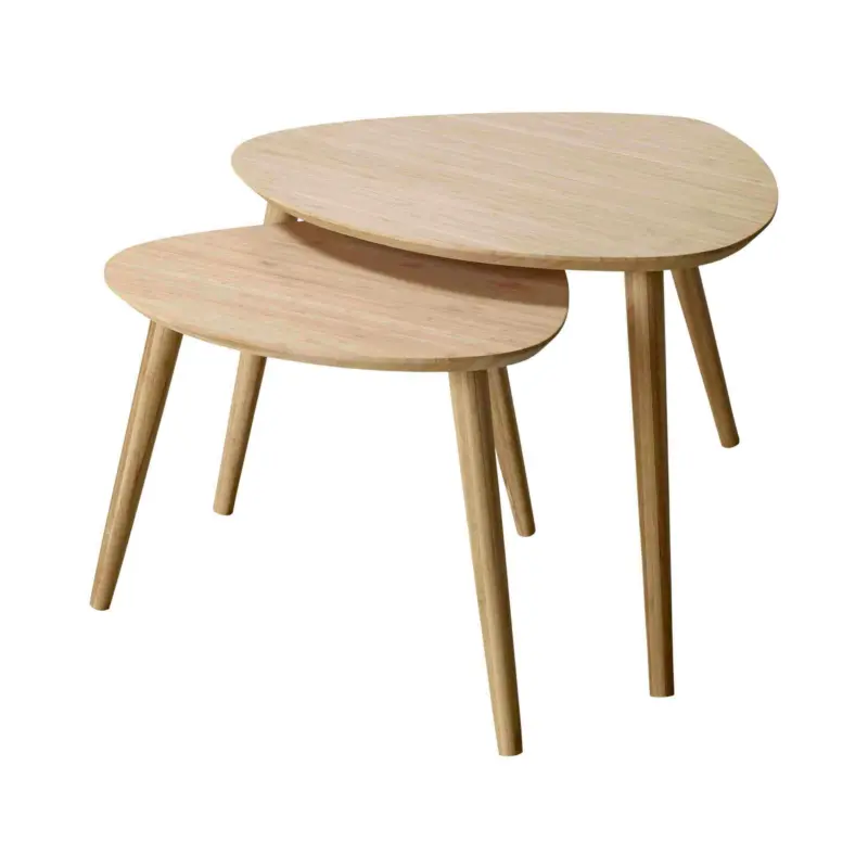 Beistelltischset Noble 2er-Set Bambus