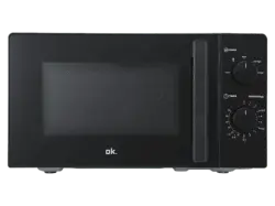 ok. OMW 2027-1 B Mikrowelle Solo (700 Watt, Freistehend, 20 l, Schwarz)