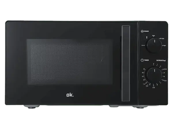 ok. OMW 2027-1 B Mikrowelle Solo (700 Watt, Freistehend, 20 l, Schwarz)